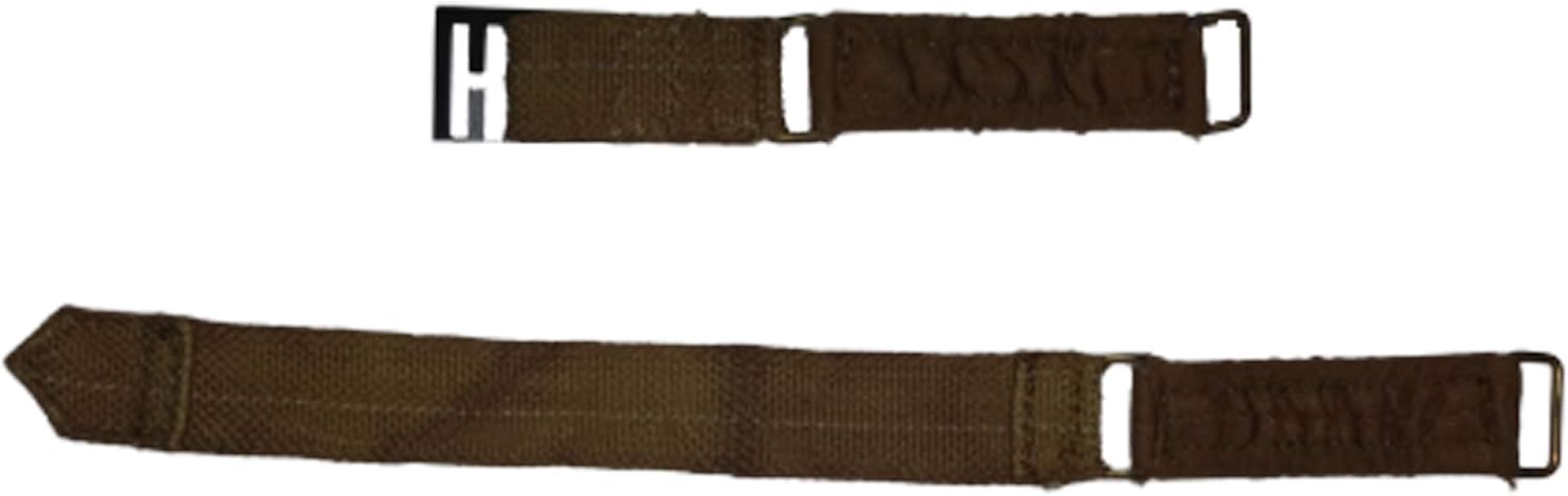 Warreplica WWII British Army Brodie Helmet Chin Doughboy Chin Strap – Lot of 2 Reproduction for Collectors, Historical Display, Reenactment