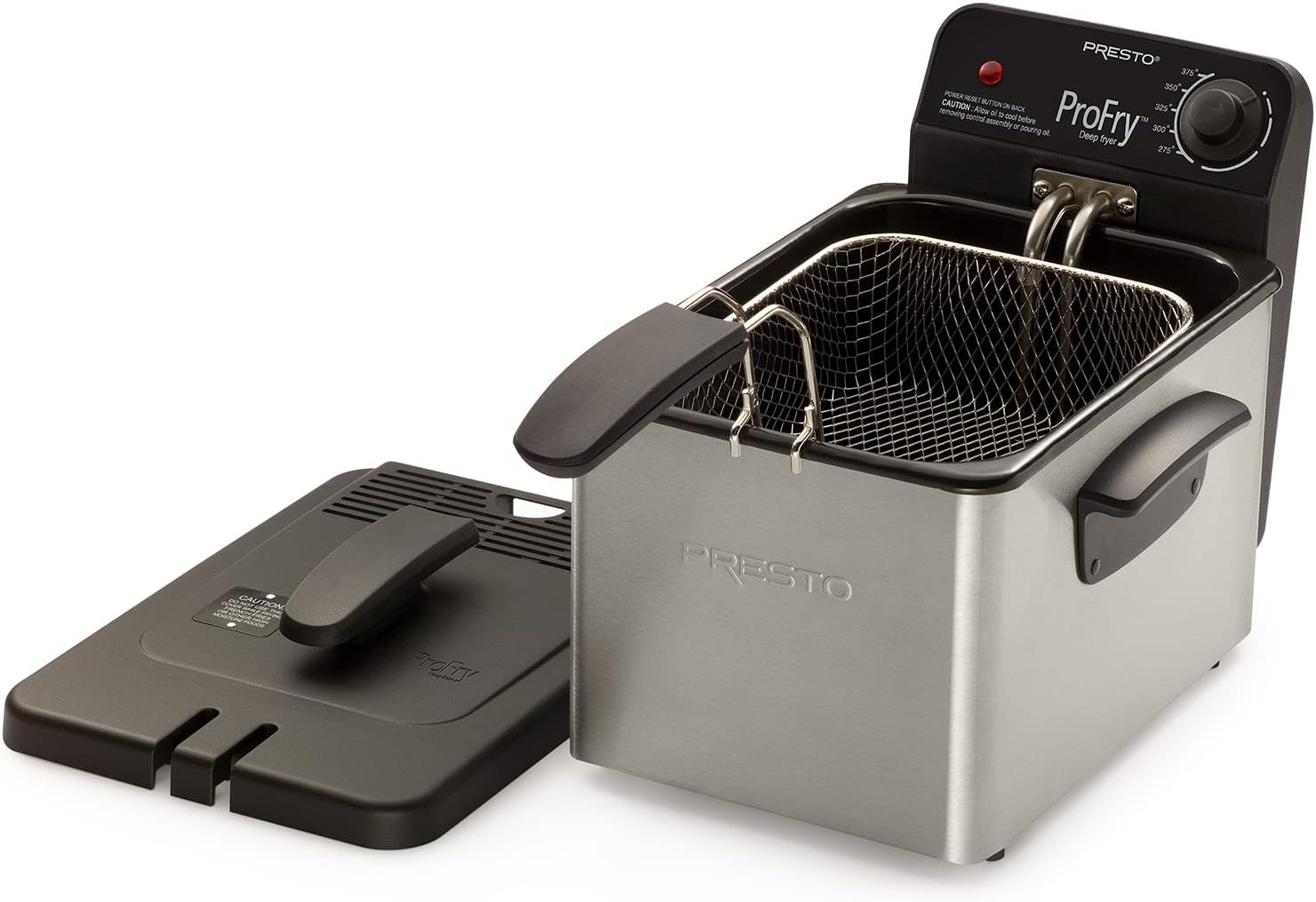 National Presto 05461 Stainless Steel Pro Fry Immersion Element Deep Fryer,Silver, 15.40 x 11.60 x 10.60 inches