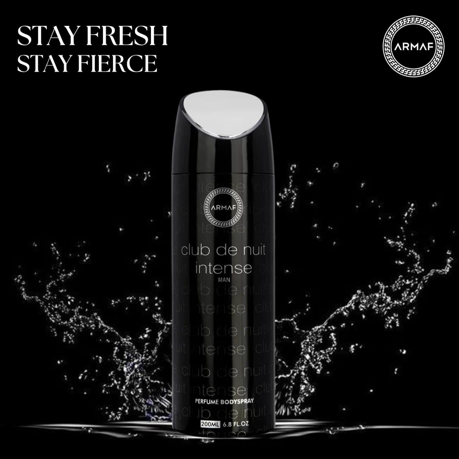 Armaf Club De Nuit Intense for Men Parfume Bodyspray Spray, 6.8 Ounce / 200 ml