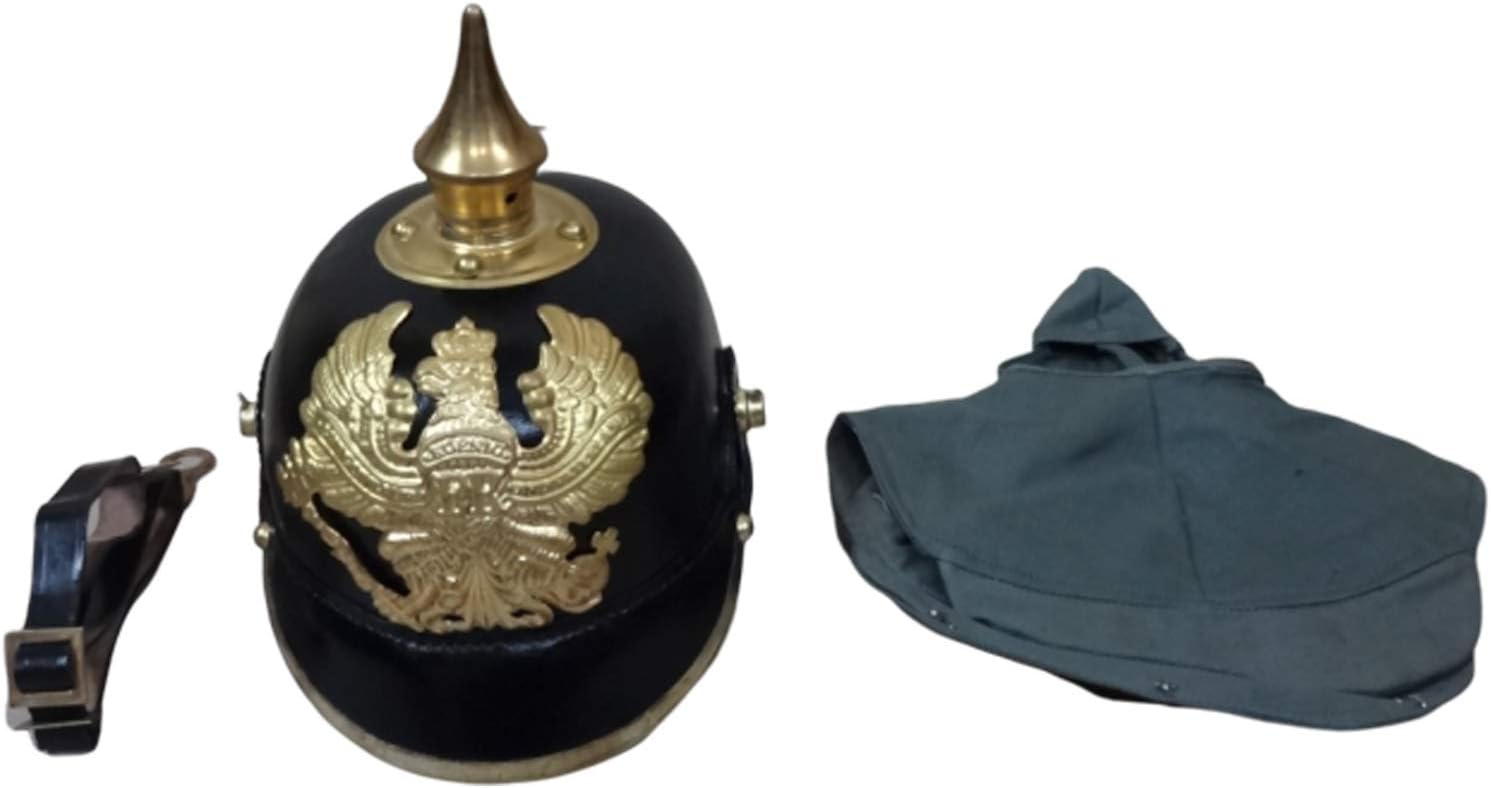 warreplica Imperial German Spiked Pickelhaube Officer Helmet with Cover - Reproduction