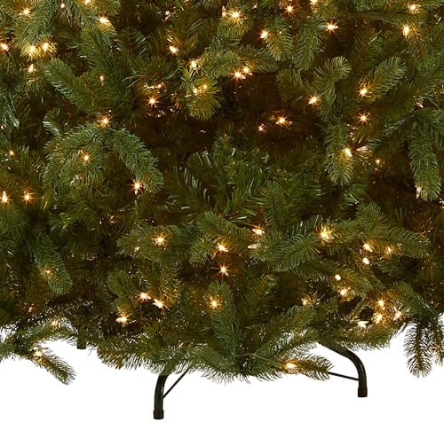 National Tree Company 7.5ft Pre-Lit Downswept Douglas Fir Christmas Tree | 750 Clear Lights, 1,867 Tips, Includes Stand, Artificial, Green