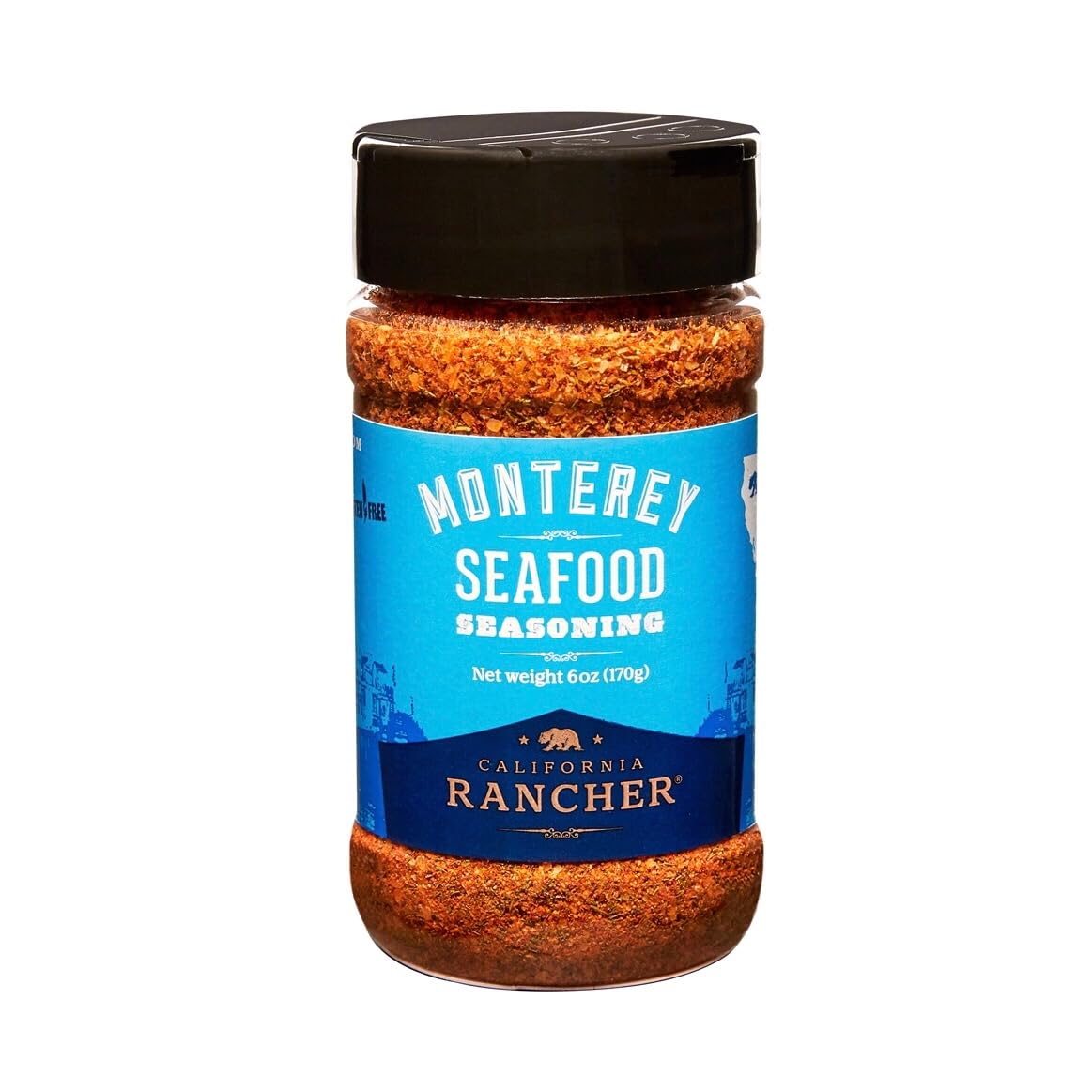 California Rancher Seafood Seasoning, 6oz | Lemon Dill Pepper Salt Blend, Coarse Texture, Gluten-Free, MSG-Free | For Salmon, Shrimp, Fish