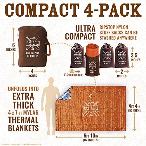 Don’t Die in The Woods – World’s Toughest Emergency Blankets [Camo]