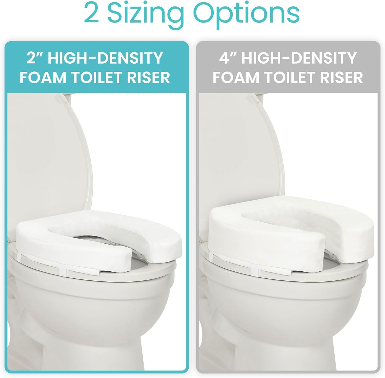 Vive Toilet Seat Cushion (Soft Cushioned Foam) - Easy Clean Soft Padded
