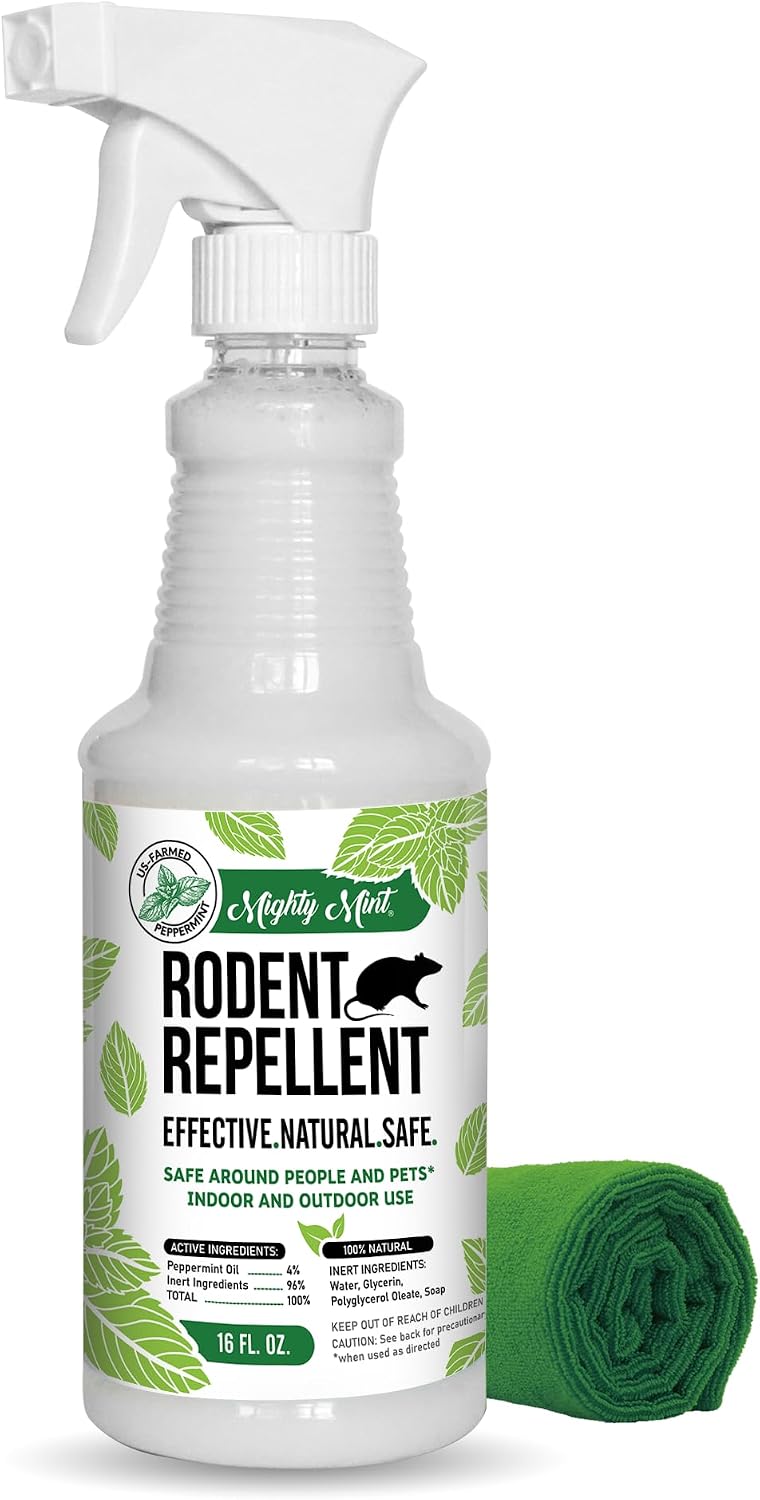 Mighty Mint Peppermint Oil Rodent Repellent Spray, 16 oz