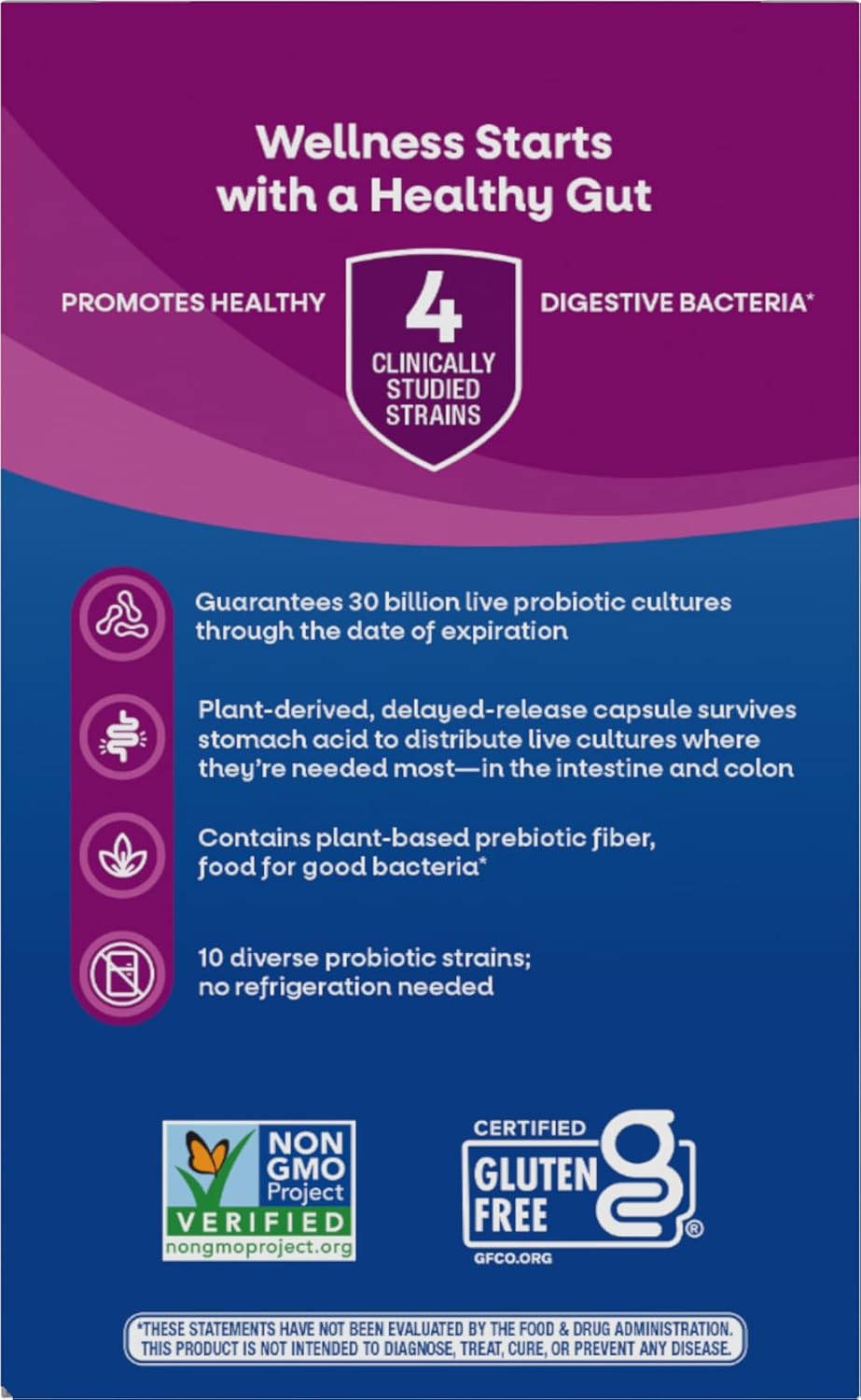 Nature's Way Fortify Women’s Probiotic 30 Billion CFU, 30 ct | Daily Multi-Strain Probiotic for Digestive, Vaginal, and Immune Support*