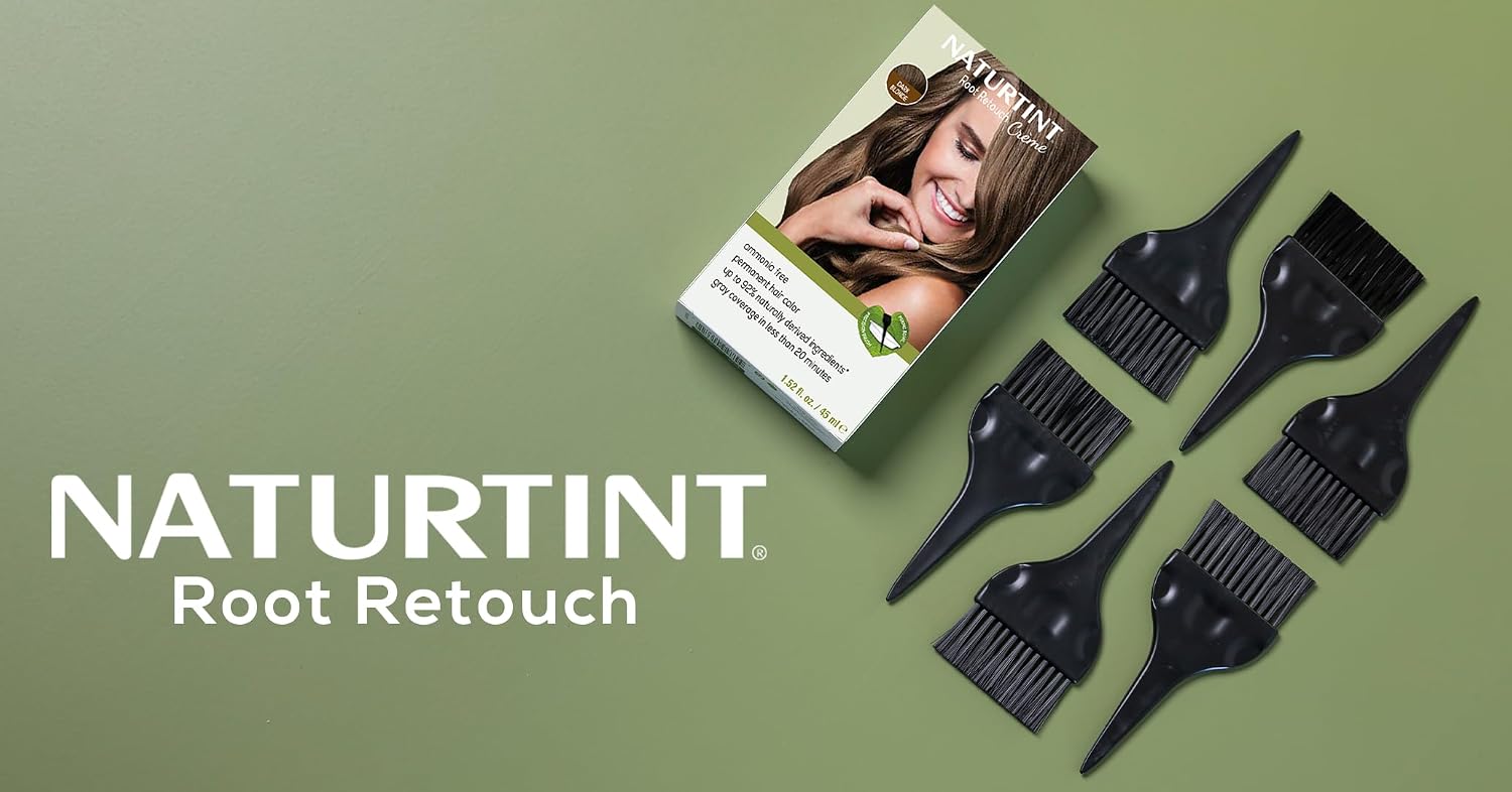 Naturtint Light Brown Root Retouch Crème Permanent Hair Color - Ammonia Free, Conceal Grays, No Artificial Scent, 1.52 Fl Oz