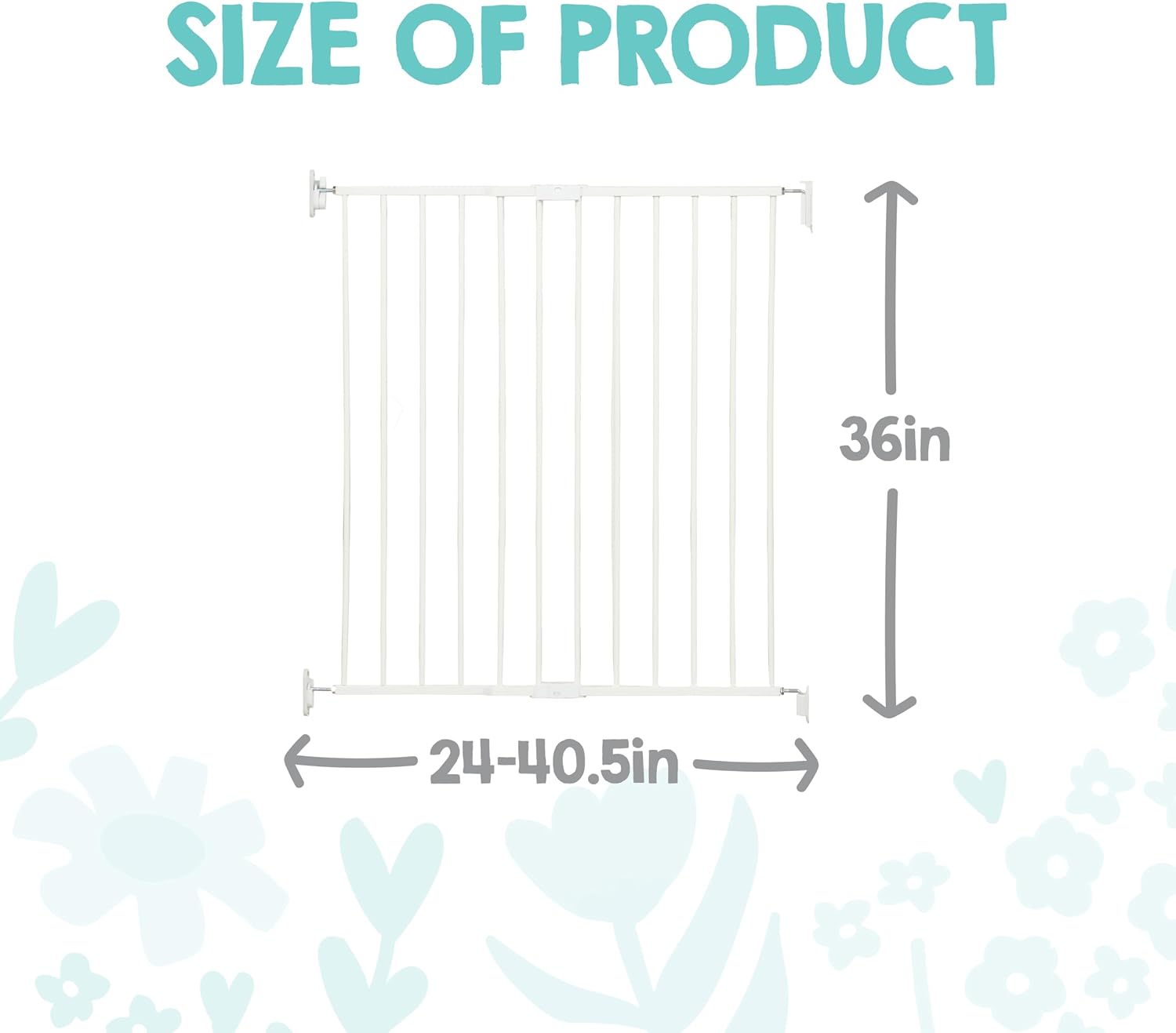 Regalo Safety 36" Extra Tall Baby Gate for Top of Stairs & Dooways