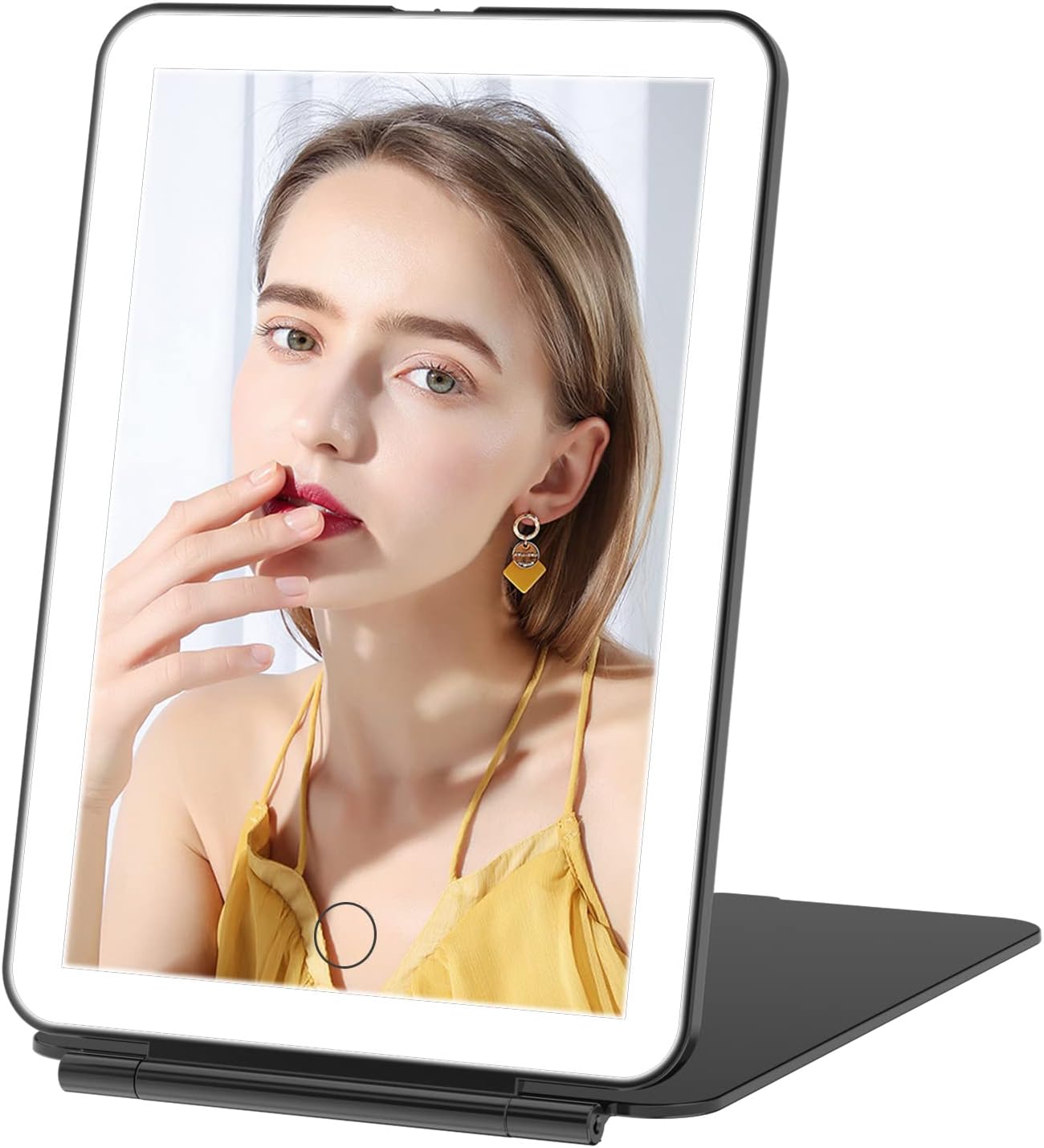 FUNTOUCH Rechargeable Travel Makeup Mirror with 72 Led Lights