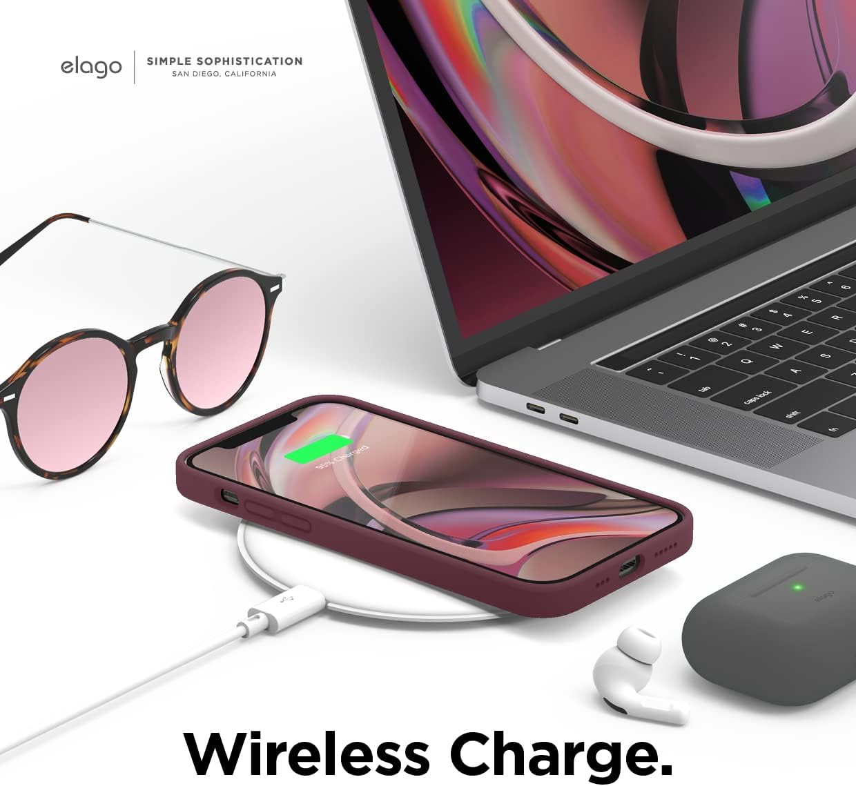 elago Premium Liquid Silicone Case for iPhone 12 Mini Lavender