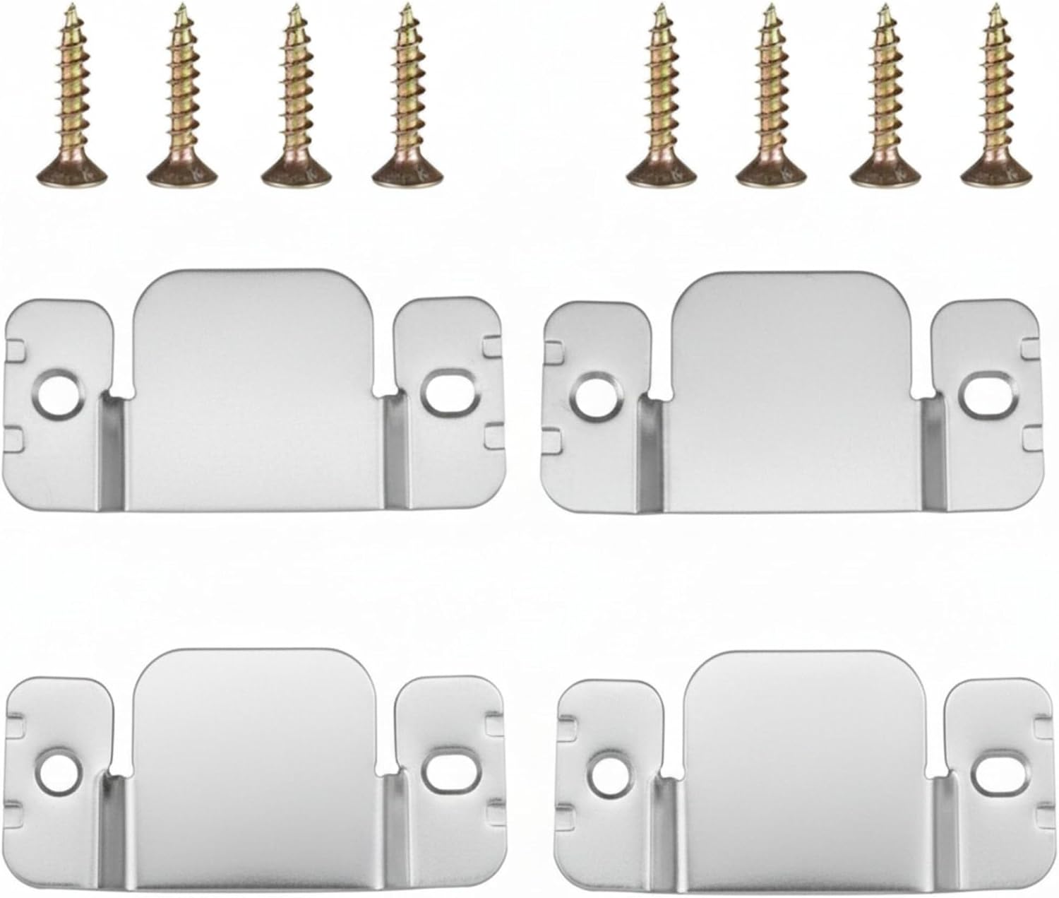 Mudder 4 Pieces Sectional Couch Connectors Metal Couch Clips Sectional Sofa Connector Interlocking Furniture Connector Bracket with Hardware
