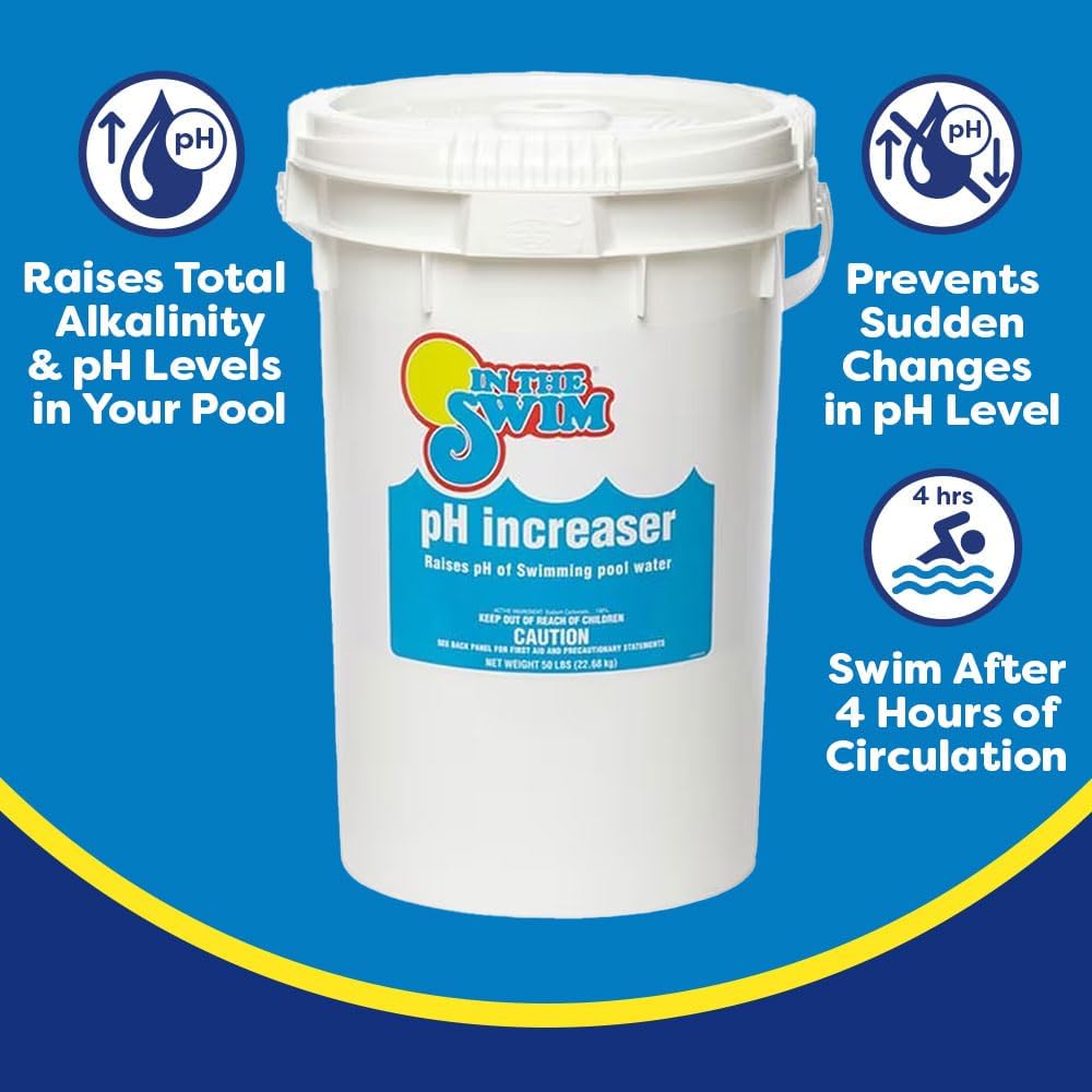 In The Swim pH Increaser for Pools - 5 Pounds | Granular 100% Sodium Carbonate (Soda Ash) to Raise pH Up