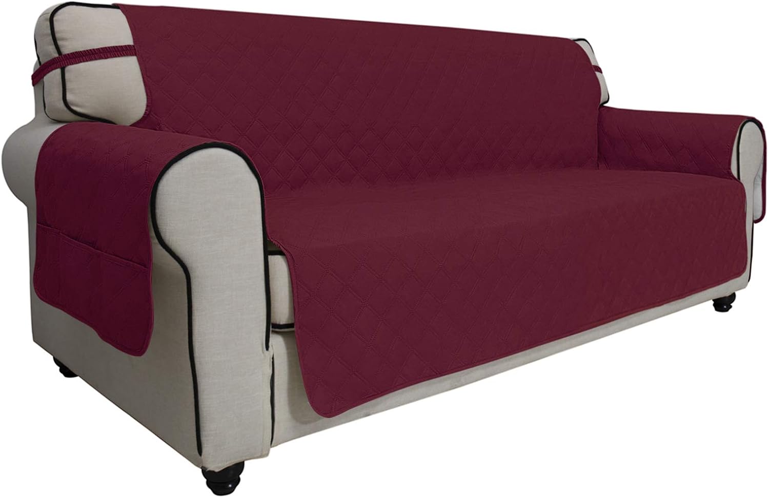 Easy-Going Waterproof Non-Slip Couch Cover, Small Recliner, Chocolate