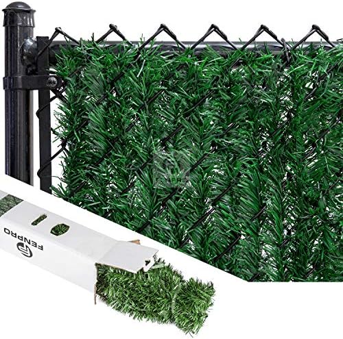 Privacy Fence Screen 4'x10' Hedge Slats for Chain Link, Heavy Duty | Privacy Artificial Grass Garden Fence for Outdoor Wall, Balcony, Patio,Yard, and For Dog Pet Hedge Slat | Heavy Duty