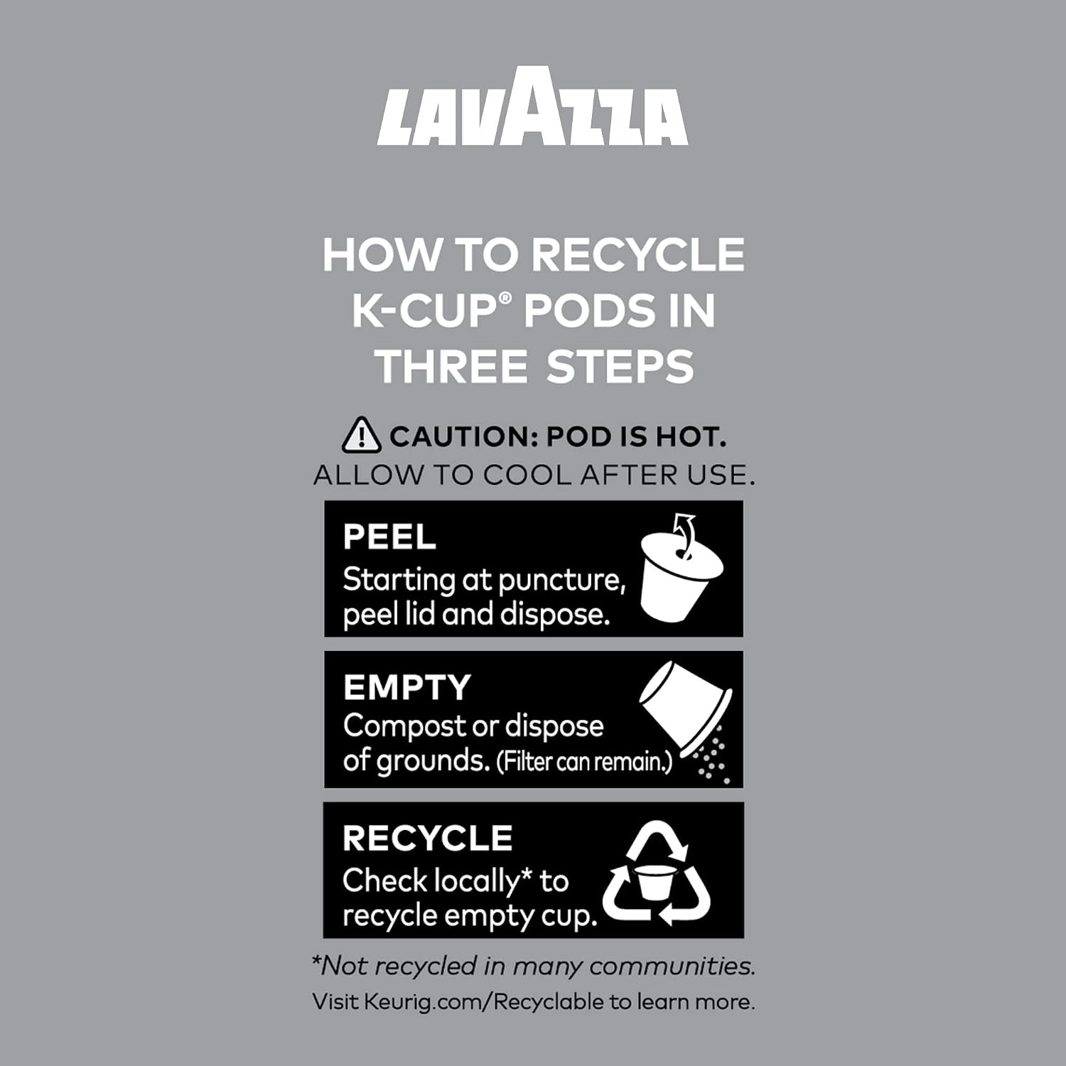 Lavazza Espresso, Single-Serve Keurig K-Cup Pods, Medium Roast Coffee, 32-Count Box
