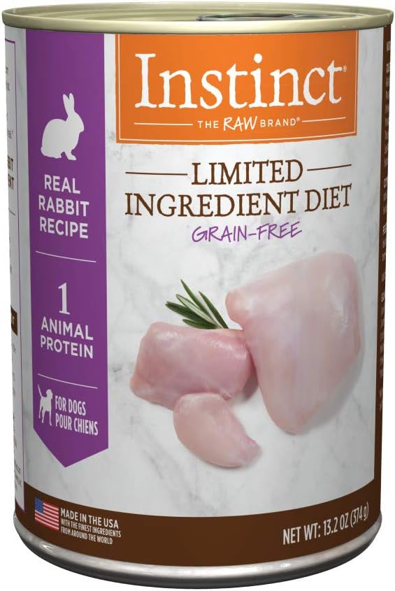 Instinct Limited Ingredient Diet, Wet Canned Dog Food, Grain Free - Real Turkey, 13.2 oz. Cans (Pack of 6) | Single animal protein and vegetable recipe, delicious loaf texture, real turkey entree, gentle on sensitive stomachs