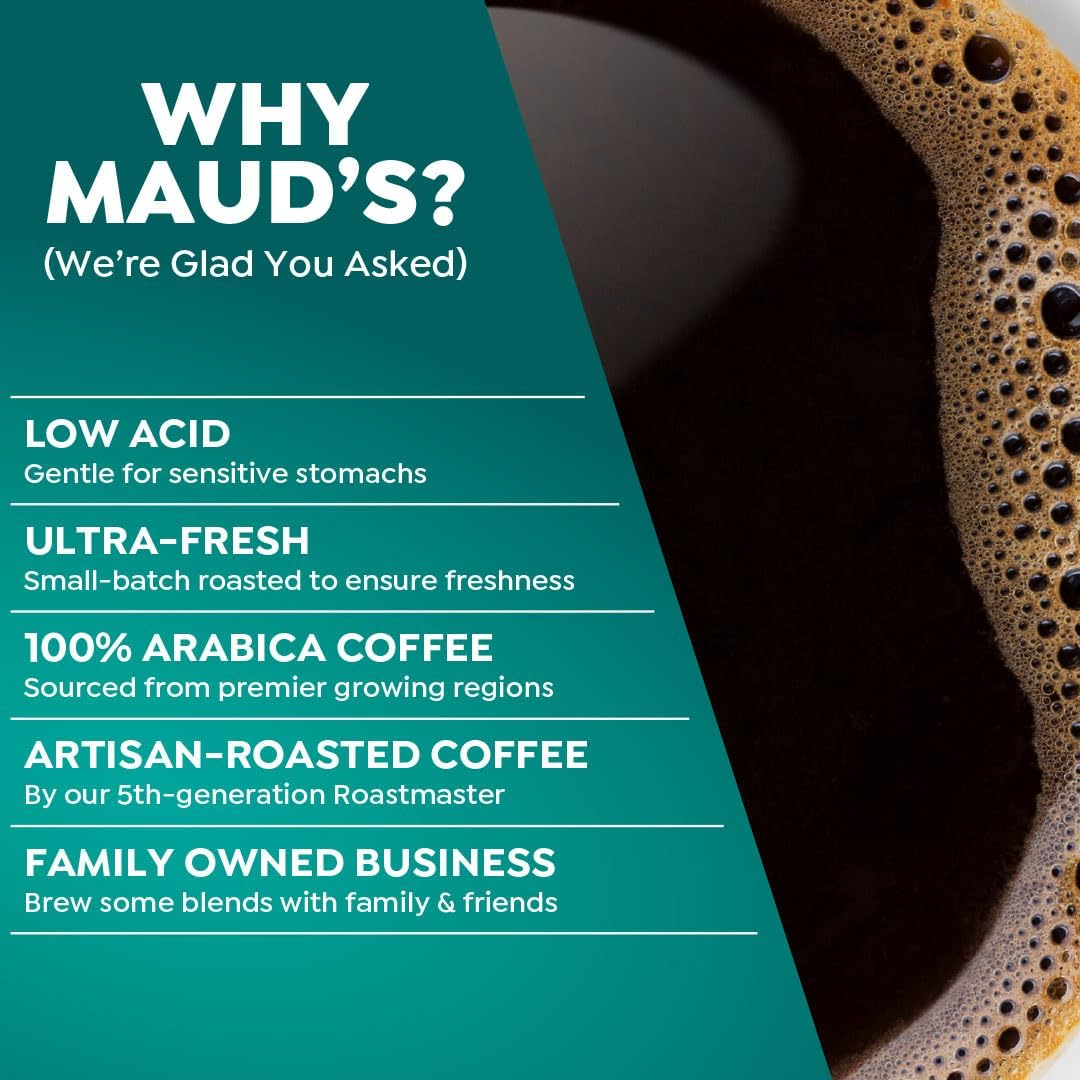 Maud's Dark Roast Coffee Pods, 100ct | Dark Roast Coffee in Single Serve Pods – Compatible with Keurig Coffee Makers