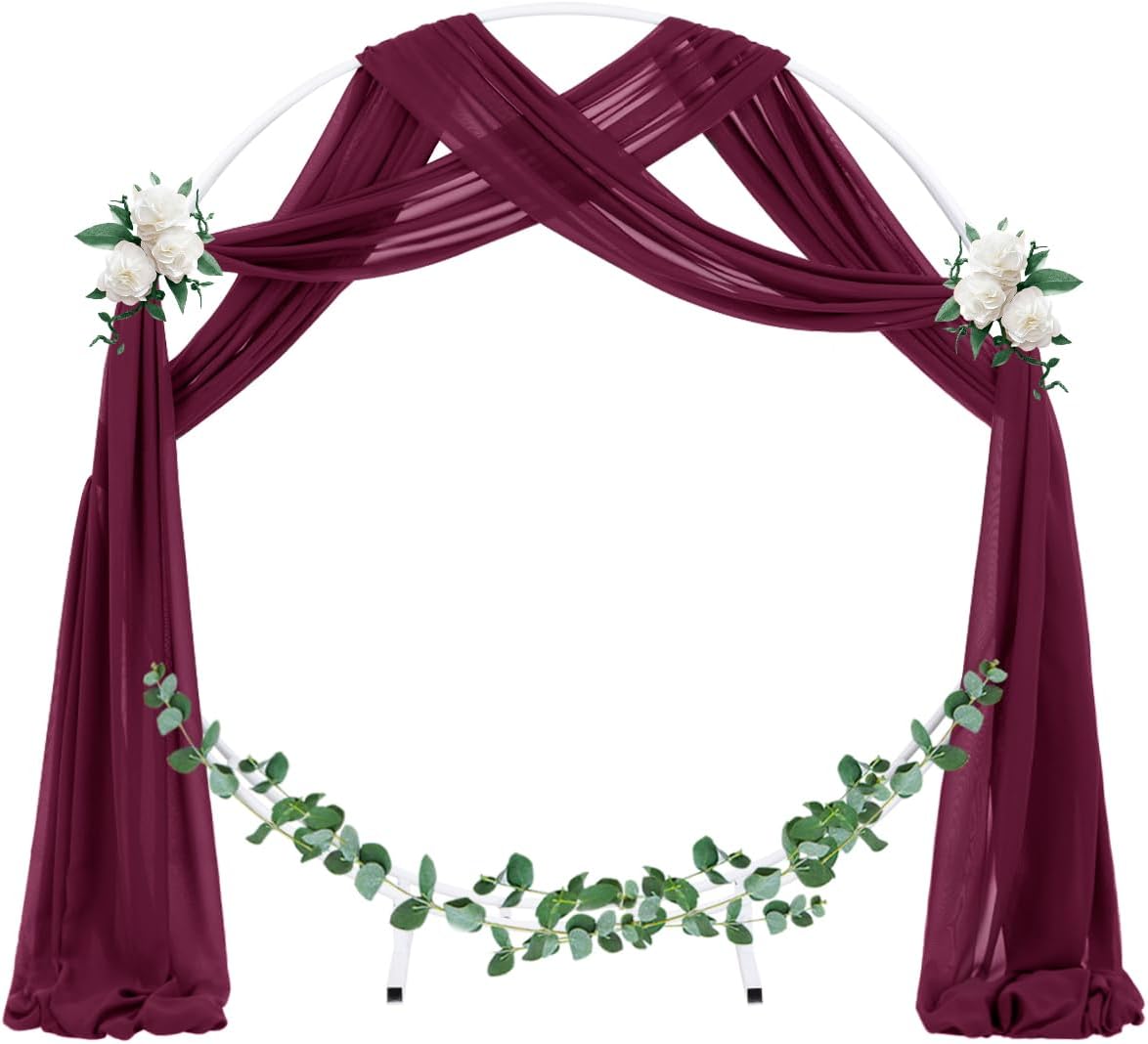Wedding Arch Draping Fabric Sheer Chiffon Curtain Drape Wedding Party Decor