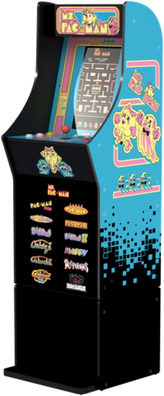 Arcade1Up Ms. Pac-Man Classic SE Arcade Machine, 13 Classic Games | 4 Feet Tall with 15.6-Inch IPS Color Monitor, Dual Speakers and Wi-Fi Leaderboards