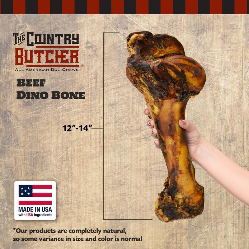 THE COUNTRY BUTCHER Giant Dog Bone, Long Lasting, Aggressive Chewers, USA