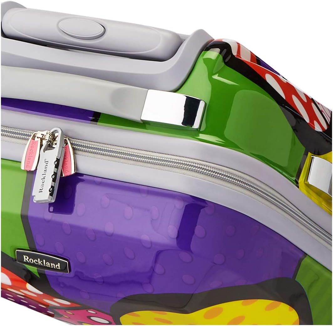 Rockland Vision Hardside 3 Piece Spinner Wheel Luggage Set, (20"/24"/28"), Love