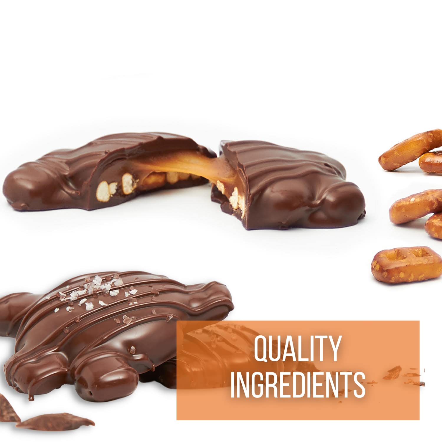 Edward Marc Snappers Sweet Caramel & Pretzels Cluster - Crunchy Pretzel Snack With Milk Chocolate For Adults And Kids - 6 oz (pack of 1)