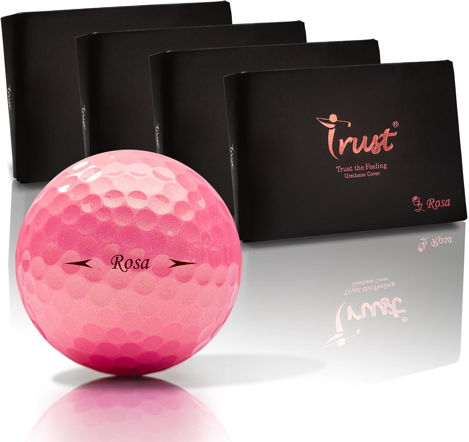 Trust Golf Balls - Aurora & Rosa Crystal Urethane Series | Eye-Catching & Easy to Spot | Maximum Distance, Soft Feel, Straight Flight
