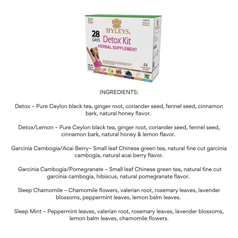 Hyleys 14 Day Weight Loss Tea, Garcinia & Matcha Green Tea, 42 Tea Bags