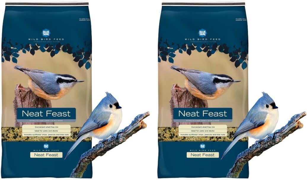 Blue Seal Neat Feast Wild Bird Seed | Convenient Shell-Free Mix | Attracts Wide Variety of Birds | 20 Pound Bag