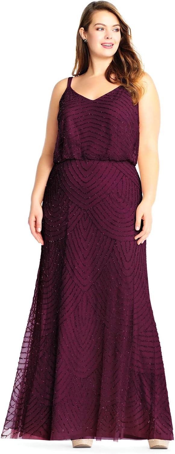 Adrianna Papell Women's Long Blouson Dress