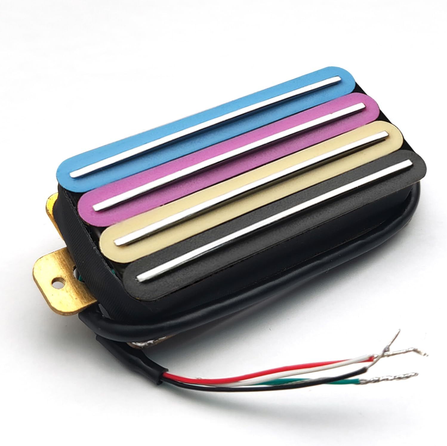 SAPHUE 2-Dual Blade Electric Guitar High Output Track Type Four Coil Humbucker Pickup Black