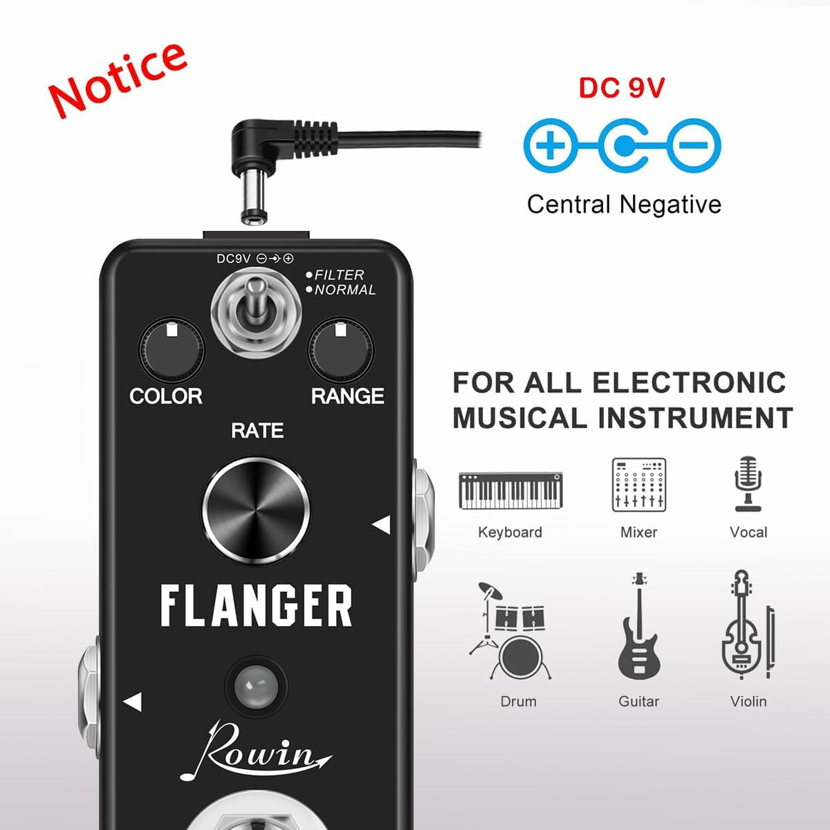 Vintage Vacuum Bluesy Guitar Effect Pedal,Electric Guitar Effect Sound Low Key Mild Clipping
