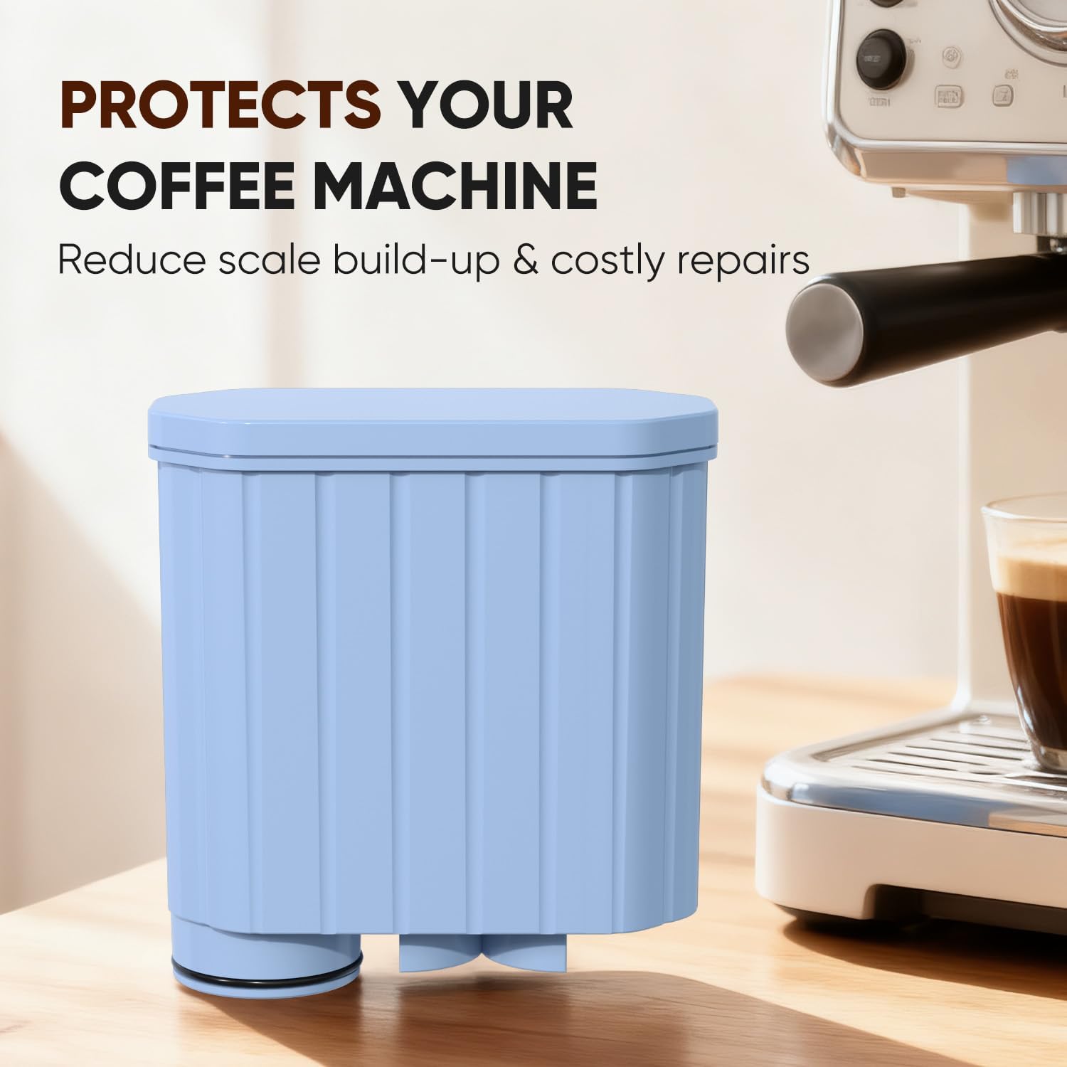 PUREPLUS Coffee Filter Compatible with Philips AquaClean CA6903, Saeco Espresso Machines – High-Grade Resin & Coconut Carbon – Up to 5