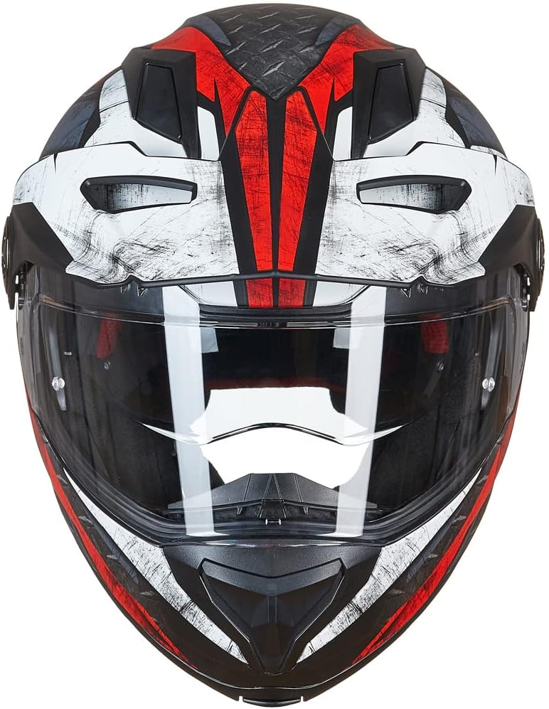 ILM Motorcycle Full Face Modular ATV Helmet Three in One Snowmobile Casco with Pinlock Anti Fog Visor for Men Women DOT Model 909F
