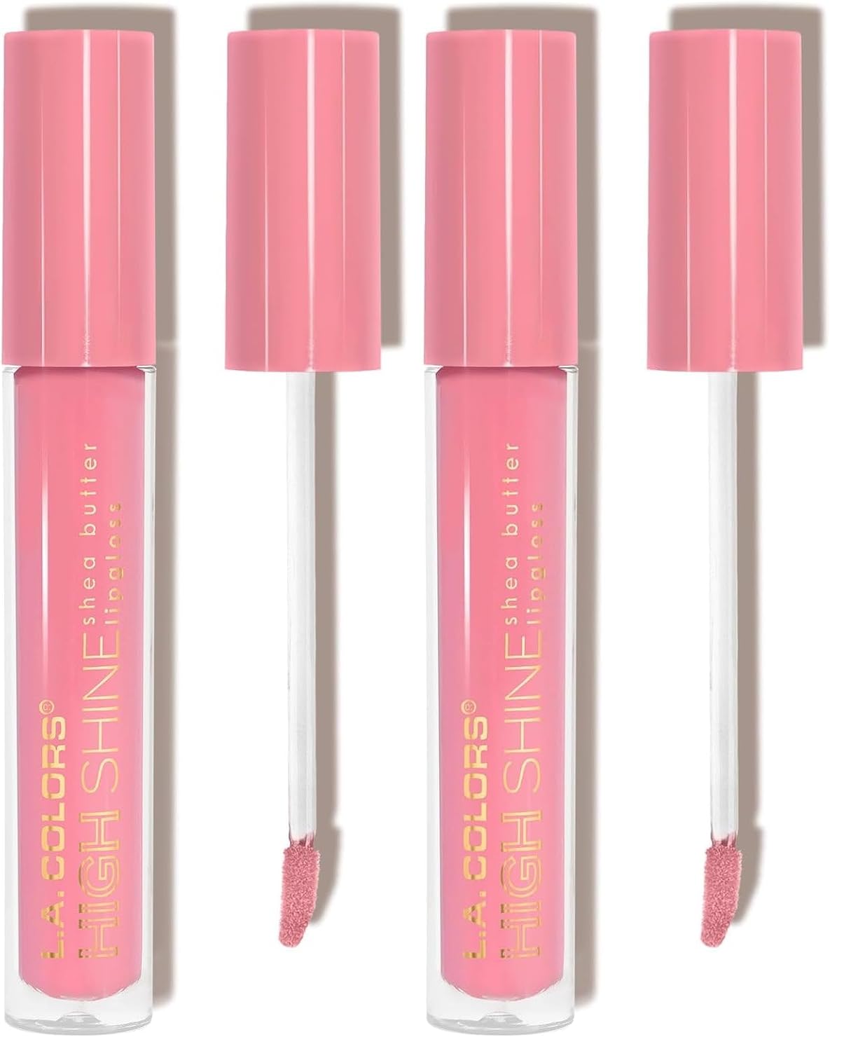 L.A. COLORS High Shine Shea Butter Lip Gloss, Baby Cakes, 0.14 Oz
