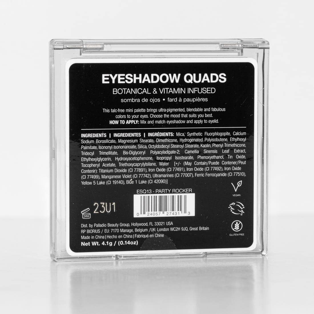 Palladio Eyeshadow Quads, Velvety Pigmented Blendable Matte, Metallic and Shimmer Finishes, Creamy Formula, Four Way Quad Eye Shadow Palette, Talc-Free (Ballerina)