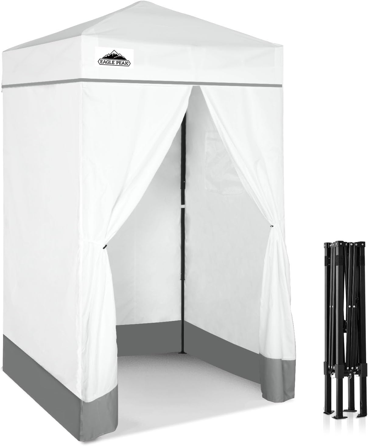 EAGLE PEAK 4x4 Pop Up Changing Tent, Outdoor Changing Room, Gray/White