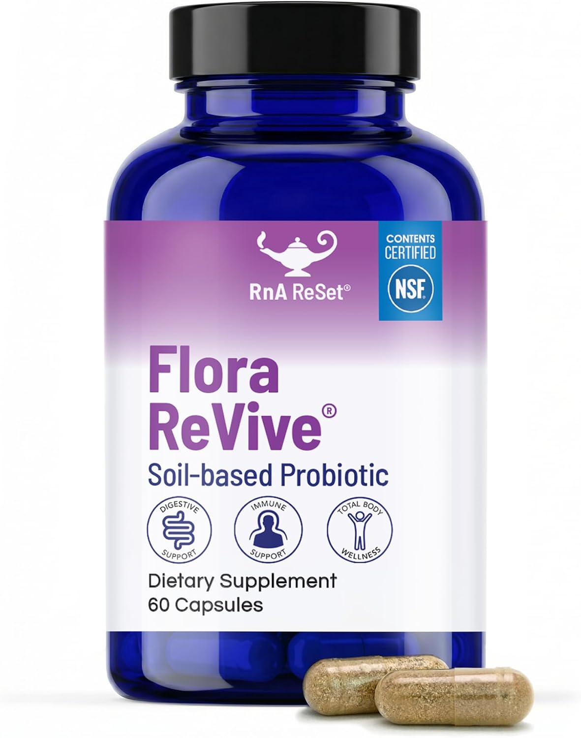 RnA ReSet Flora Revive - Soil-Based Probiotic for Gut Health (60 Capsules)