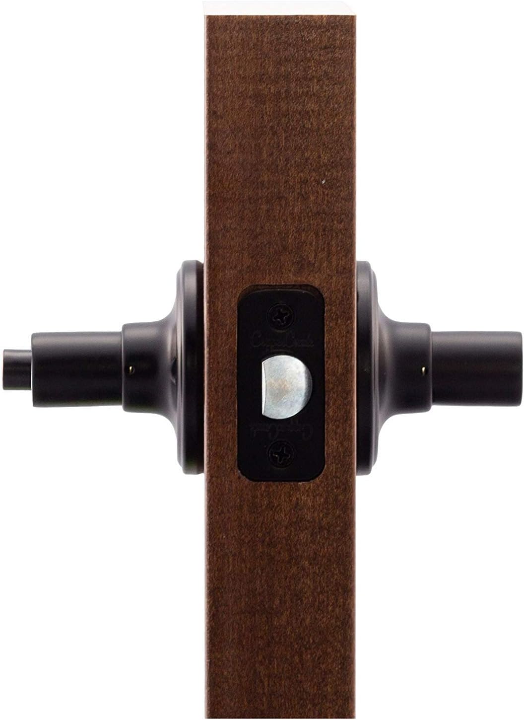 Copper Creek ZL2231BC Zl2231Bc Contemporary Push Button Privacy Zane Non-Handed Lever, Black
