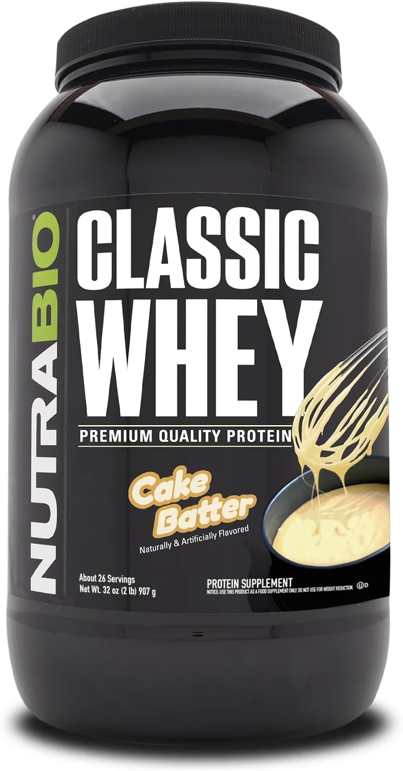 NutraBio Classic Whey Protein Powder- 25G of Protein Per Scoop - No Fillers, Artificial Colors, Preservatives - Chocolate Milkshake, 2 Pounds