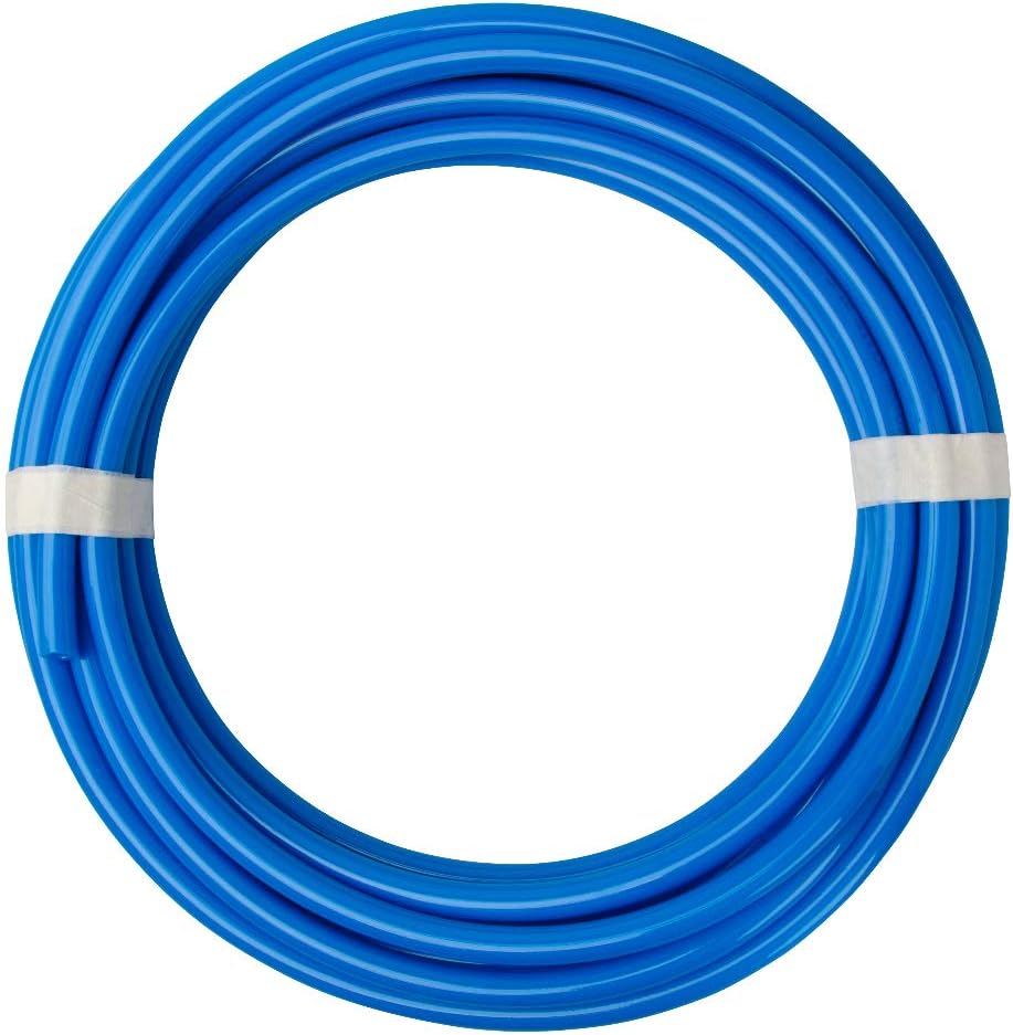 Quickun Pneumatic Tubing 3/8" Tube OD PU Polyurethane Tube Air Hose Line for Air Compressor Fitting or Fluid Transfer (Black 32.8ft)