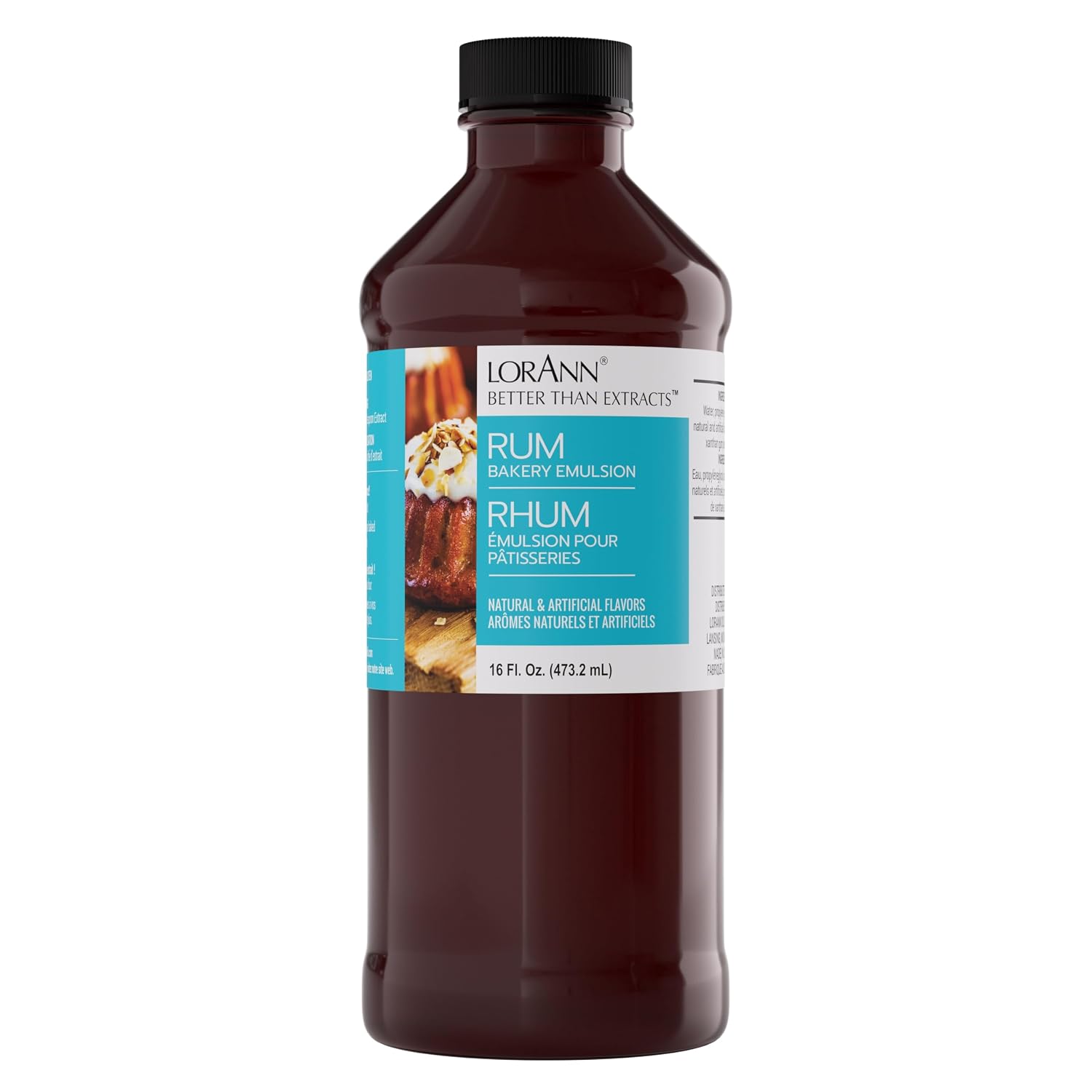 LorAnn Oils Peppermint Bakery Emulsion: True Essence, Ideal for Boosting Fruit Tones in Cakes, Cookies & Desserts, Gluten-Free, Keto-Friendly, Extract Substitute Essential for Your Kitchen, 16 Oz