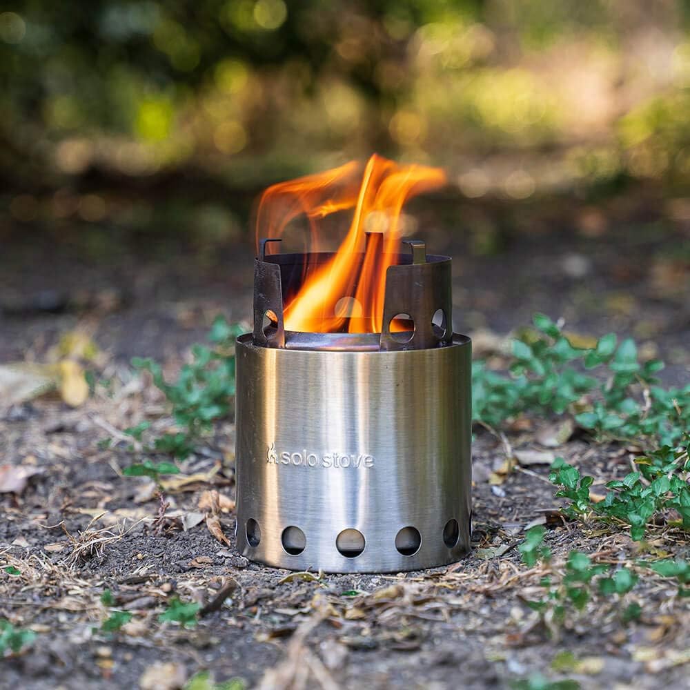 Solo Stove Lite - Portable Camping Hiking and Survival Stove | Powerful Efficient Wood Burning and Low Smoke | Gassification Rocket Stove for Quick