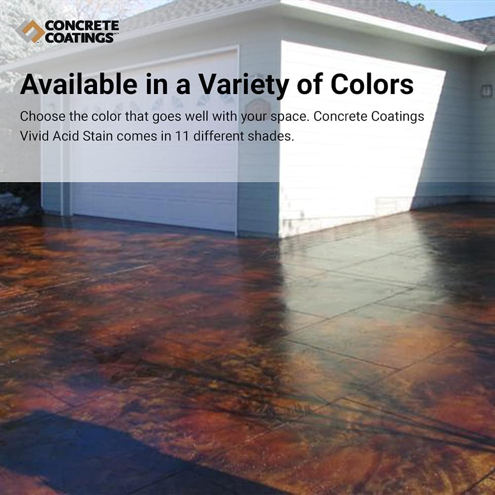 CC Concrete Coatings Vivid Acid Stain for Concrete | Weathered Terracotta | 4 oz Tester