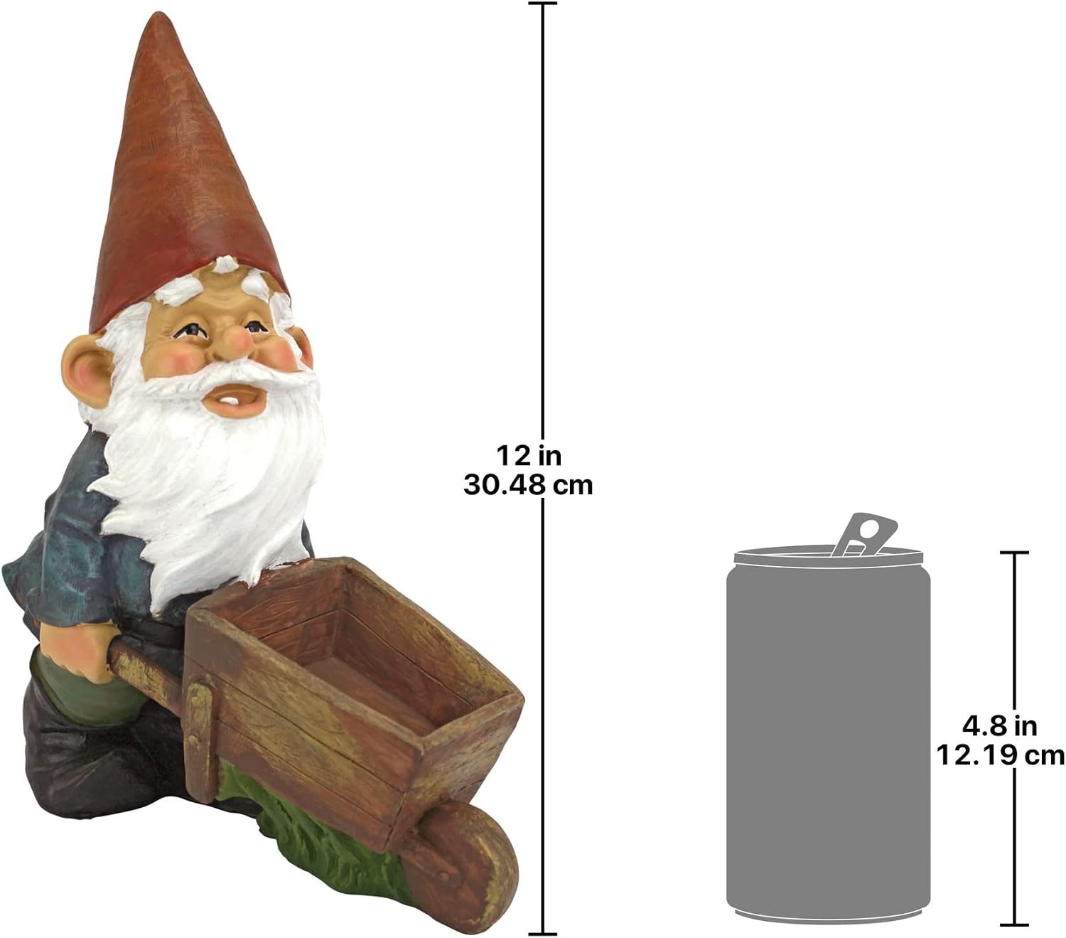 Design Toscano Garden Gnome Statue - Digger The Gnome - Outdoor Garden Gnomes - Funny Lawn Gnome Statues