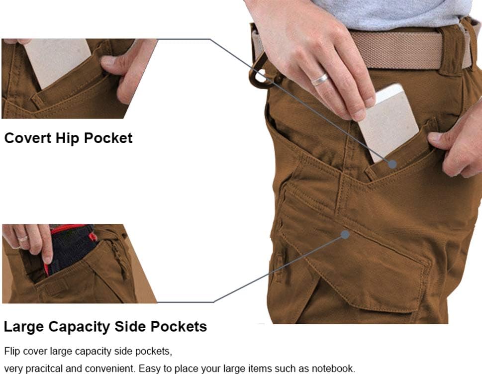 LABEYZON Men's Casual Cargo Work Pants Outdoor Lightweight Military Tactcial Pants for Men with 9 Pockets