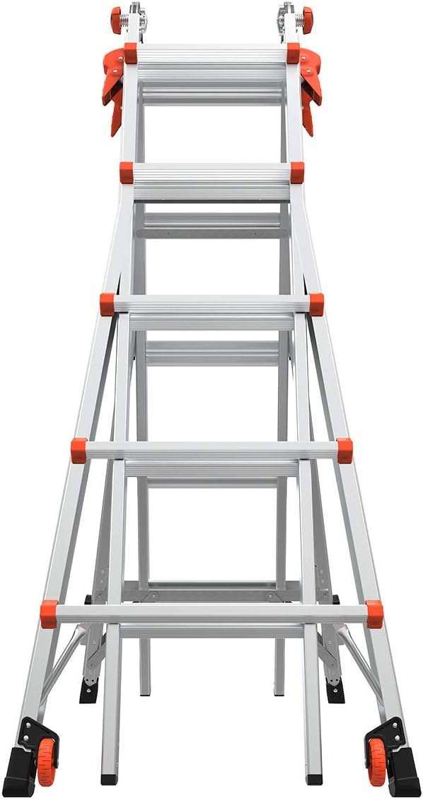 Little Giant Velocity, Aluminum Ladder, 14 ft Reach, 15413-001 | Telescoping Multi-Position Ladder with Extension, A-Frame, 90-Degree & Trestle Modes, 300 lbs. Rating