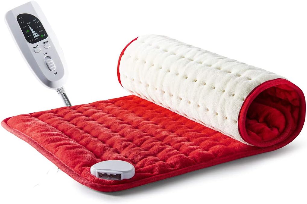 Heating pad - Electric Best for Back Pain and Cramps Relief 2 Hour auto Off Measures 24" X 12" Moist with Many Adjustable Setting Heats Fast