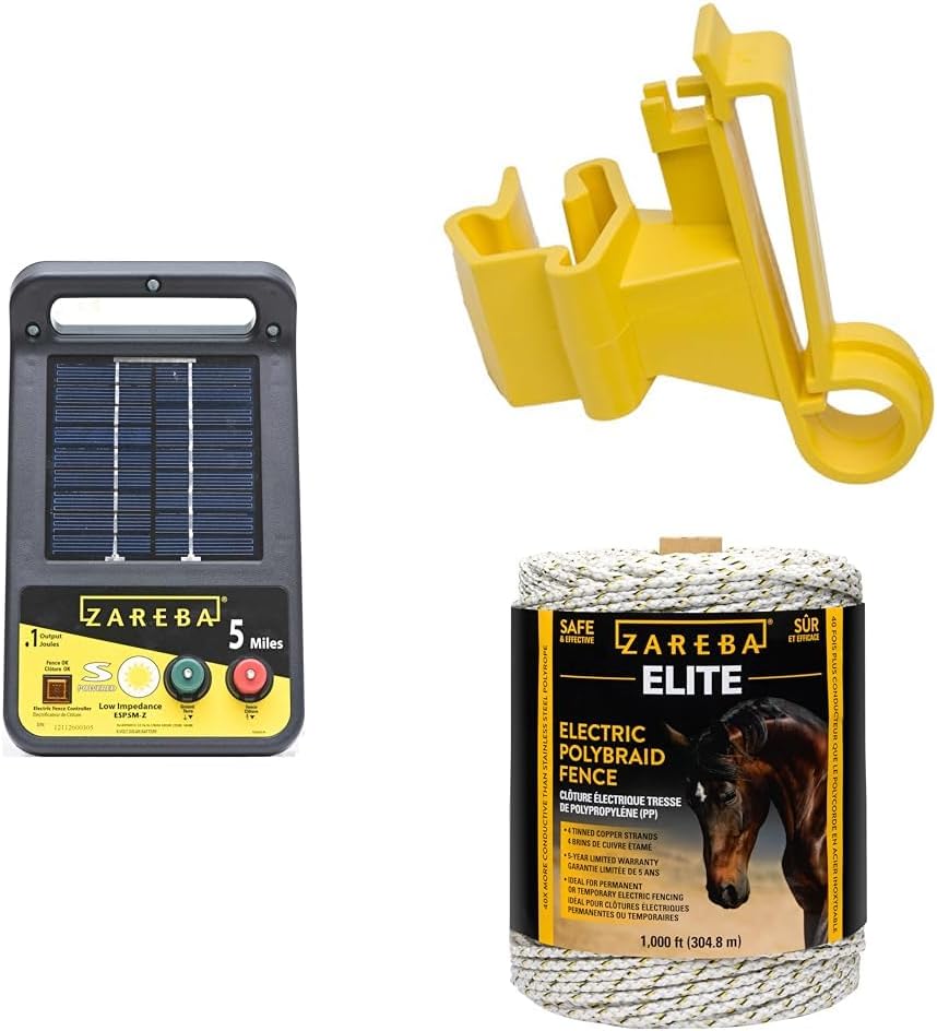 Zareba Solar Electric Fence Charger, 5 Mile Range Low Impedance Energizer