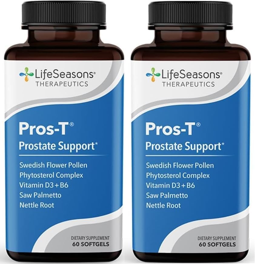 Pros-T - Prostate Support Supplement - Saw Palmetto, Phytosterol, Zinc, Nettle, Vitamin D-3 & B6 - Promote Healthy Prostate Function & Normal Urinary Flow - Improve Tissue Integrity - 60 Softgels